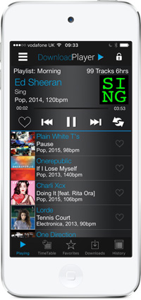 iOS Download Player - Playing Screen